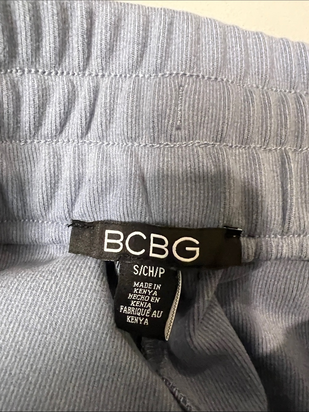 BCBG Slate Blue Elastic-Waist Drawstring Athletic Shorts Size S - Picture 5 of 9